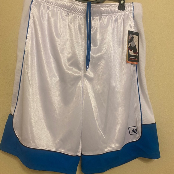 NWT ANDI Large Men’s Basketball shorts White and Blue - Picture 1 of 4